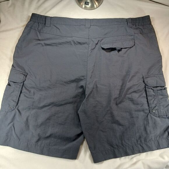 Clearwater Outfitters Men's XXL Nylon Cargo Shorts. Gray. Stretch Waistline.... - Picture 2 of 9